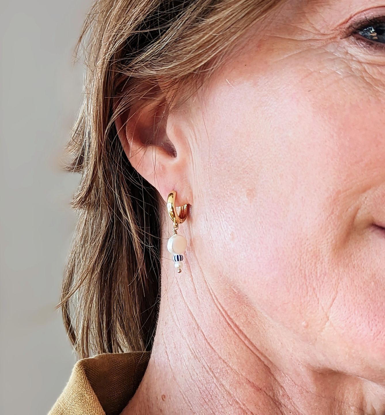 Customer photo review of Juno Earrings