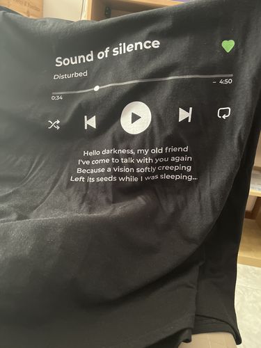 Customer photo review of Your Favorite Song T-Shirt Music Player