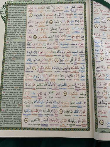Customer photo review of Wort Für Wort QURAN Übersetzung Neu!!