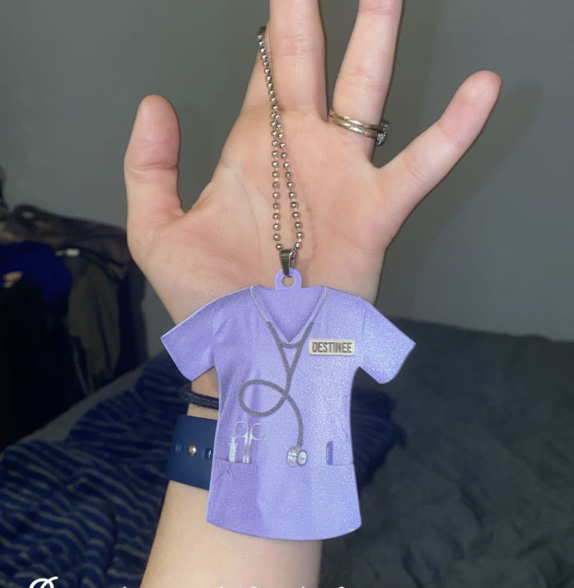 Customer photo review of Personalized Nurse Scrubs - Gift for Nurse Ornament