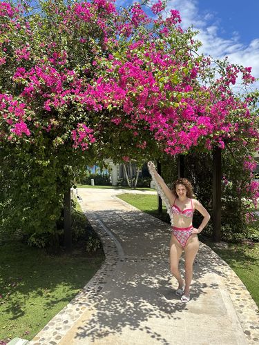 Customer photo review of CHLOE Raspberry Jam High Rise Bikini Bottom