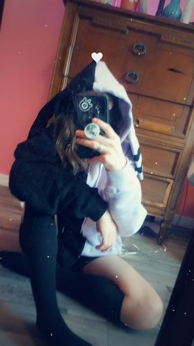 Customer photo review of Bunny Hoodie (LAVENDER/BLACK)