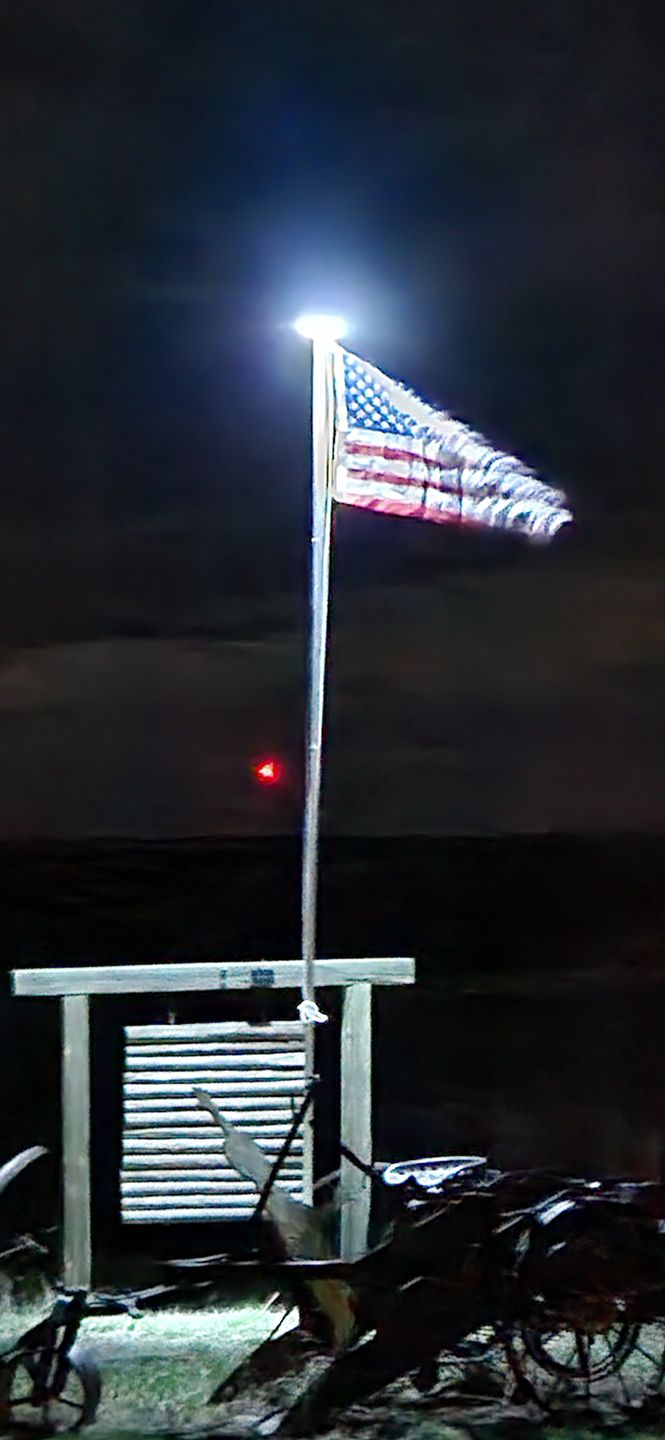 Customer photo review of Solar Flagpole Top Light
