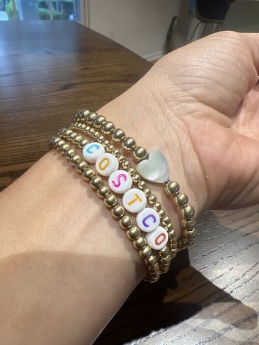 Customer photo review of fun custom juno bracelet (4mm)