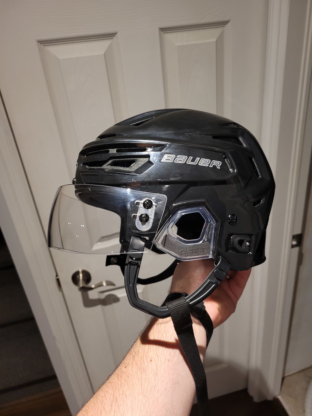 Customer photo review of G2 STRAIGHT CUT HOCKEY VISOR CLEAR