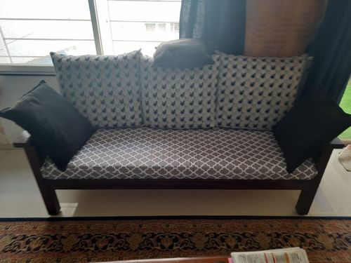 Customer photo review of Gray Diamond Elastic Sofa Slipcovers