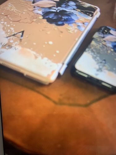 Customer photo review of Monogrammed Watercolour Flower Elements iPhone Case