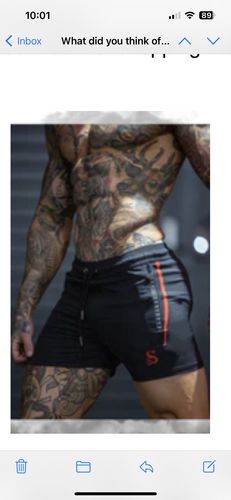 Customer photo review of Quads of the Gods - Flex- Lifting Shorts -Black / Red