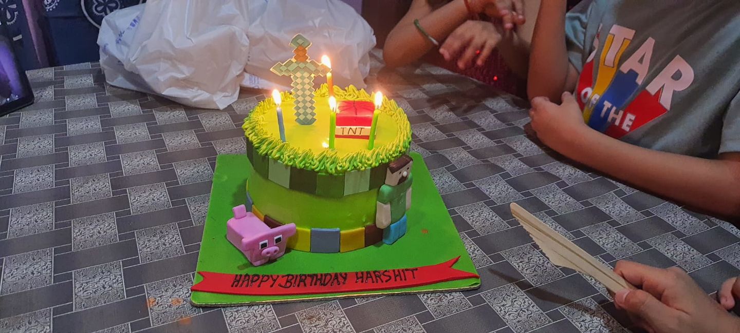 Customer photo review of Minecraft Sword Cake