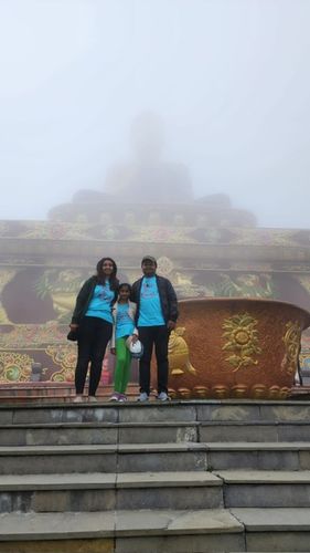 Customer photo review of Time To Travel Matching Vacation Family T-Shirts Set of 3 and 4 for Mom, Dad, Son, and Daughter