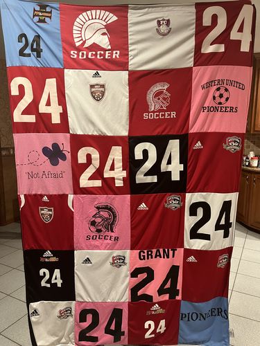 T-shirt quilt from western united university by Laura from MA