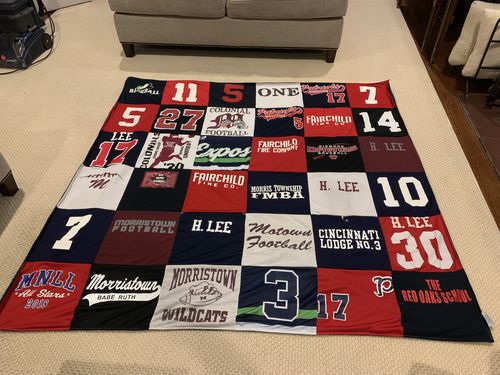 T-shirt quilt featuring morristown wildcats by Virginia from NJ