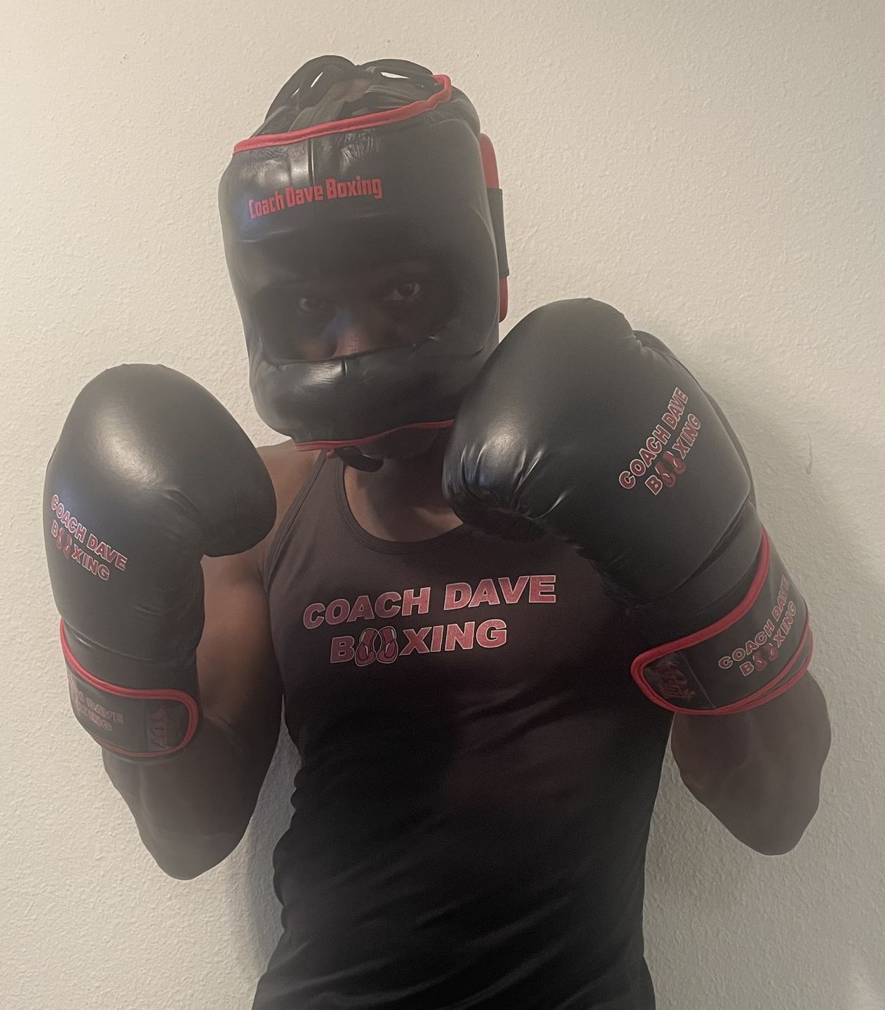 Customer photo review of Custom Black PU Leather Boxing Training Gloves C18