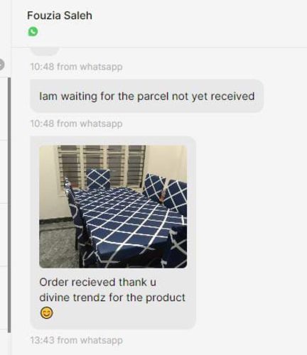 Customer photo review of DivineTrendz Exclusive - Navy Blue Checks Elastic Chair & Table Cover