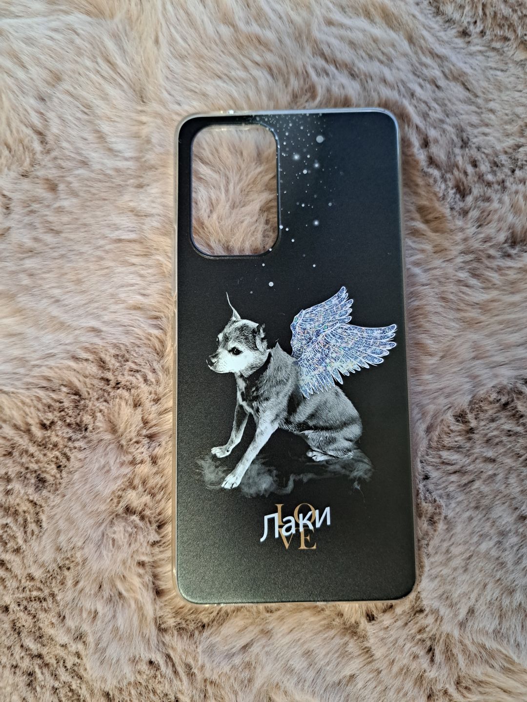 Customer photo review of Personalisierte Portrait Handyhülle – Diamant Stil