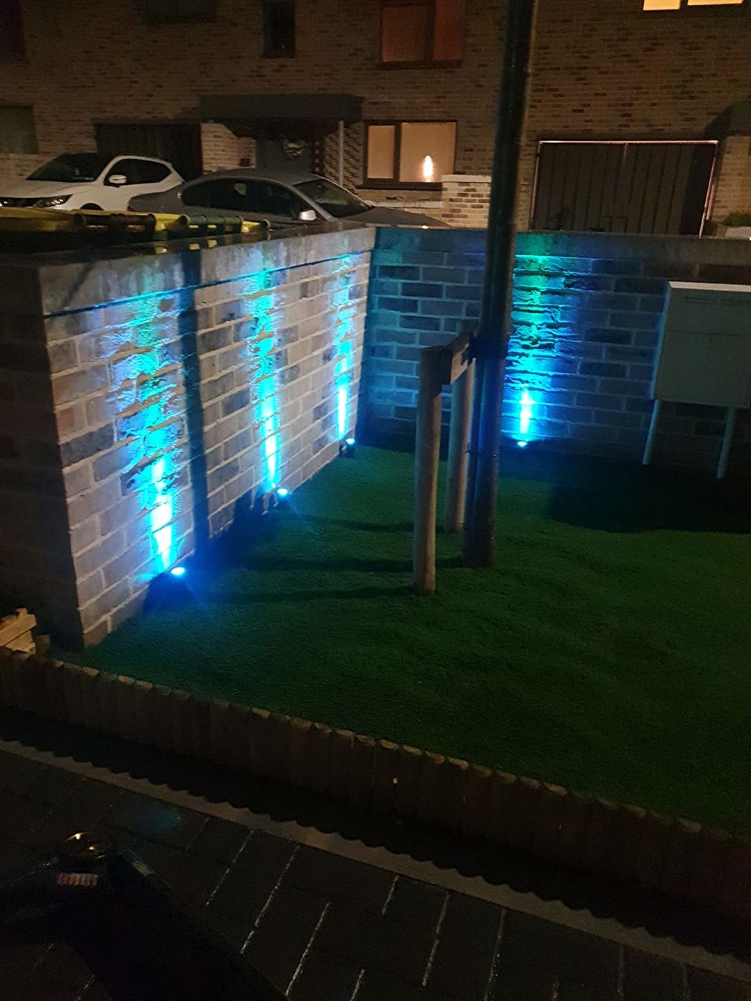 Customer photo review of TSUN RGB LED Outdoor Solar Spotlight