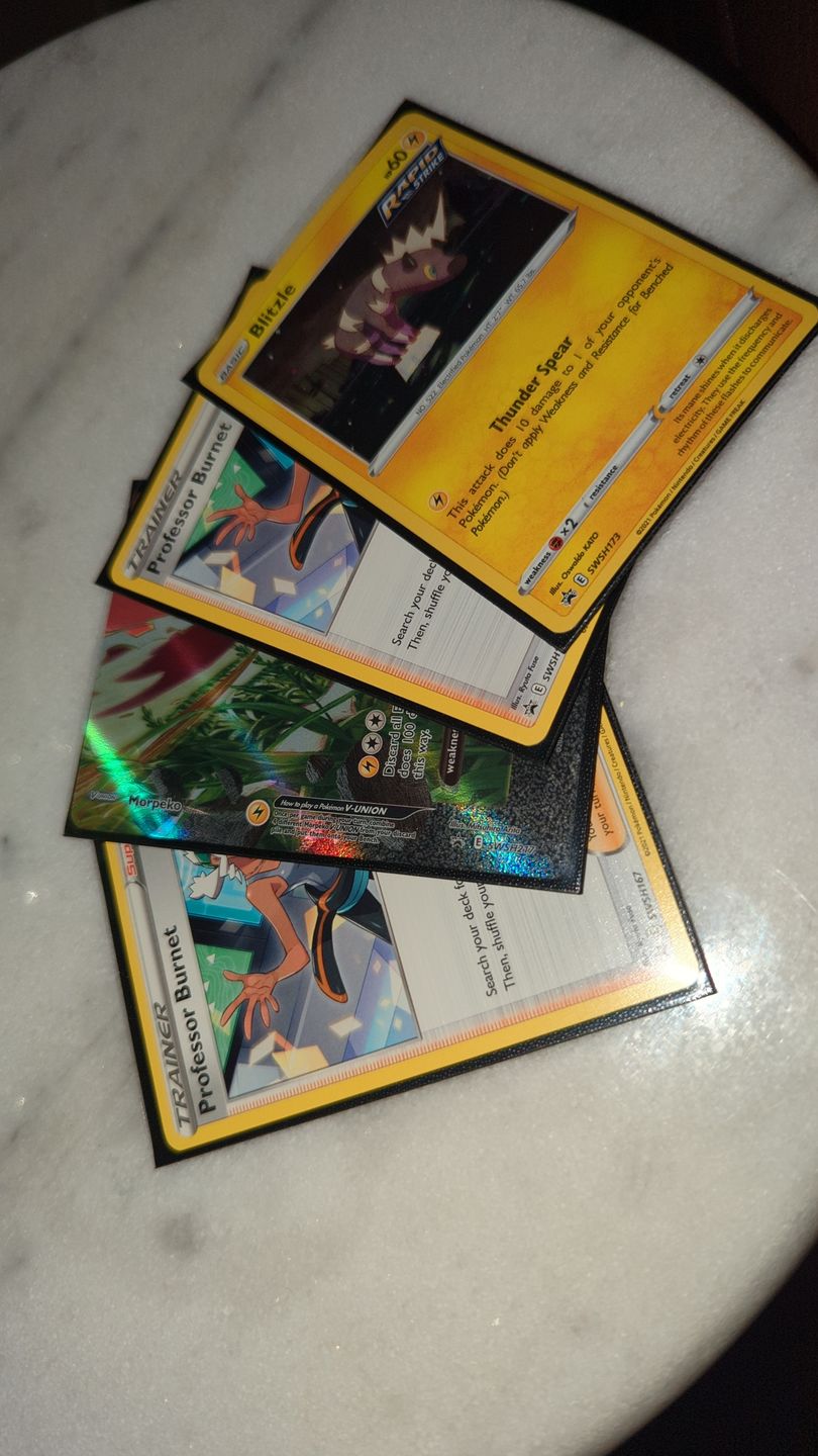 Customer photo review of Black Matte Standard Size Card Sleeves
