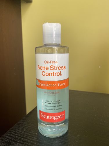 Customer photo review of Oil-Free Acne Stress Control Triple-Action Toner