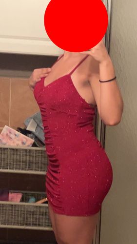 Customer photo review of Malia Sparkle Dress (RED)