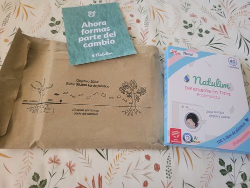 Customer photo review of Eco-Tiras de Detergente 40 lavados Natulim
