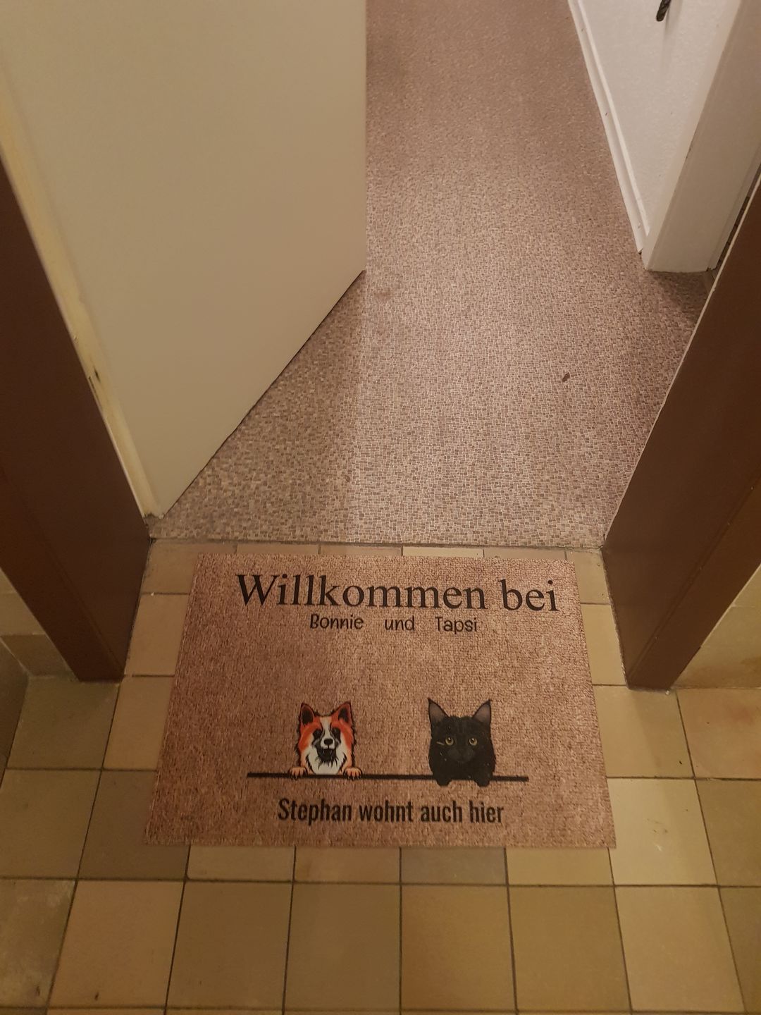 Customer photo review of Alle meine Fellnasen - Individuelle Fußmatte
