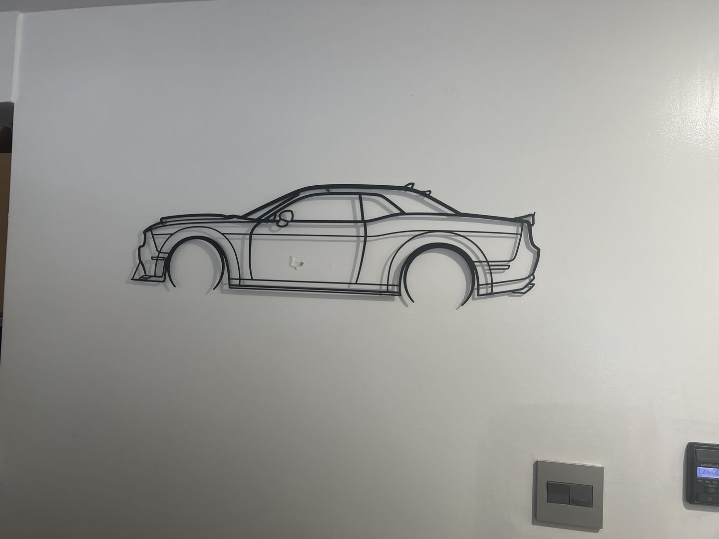 Customer photo review of Challenger SRT Detailed Silhouette Metal Wall Art