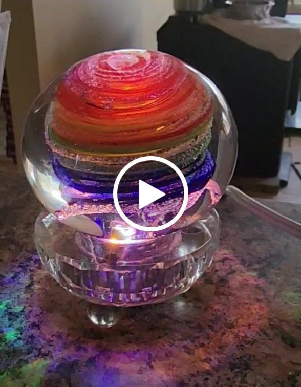 Customer video review of Rainbow Bridge Swirl with Cremation Ash
