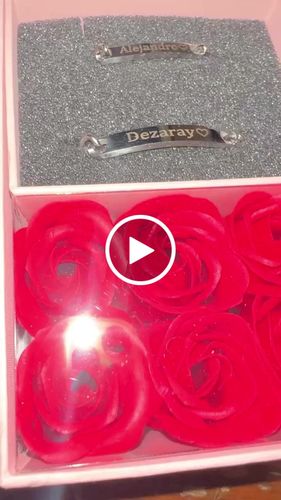 Customer video review of Engraved Bracelet Set - W/ Eternal Rose Box
