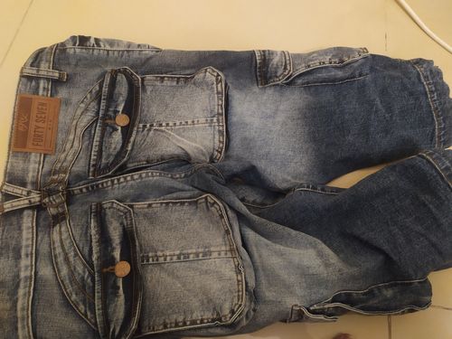 Customer photo review of Cargo Vintage Denim Shorts