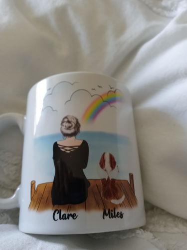 Customer photo review of Girl & Dogs - Life is better with a dog Personalised Mug
