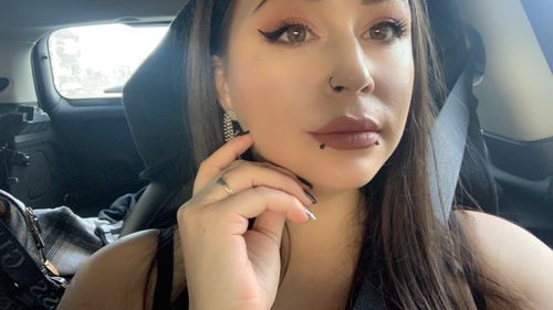 Customer photo review of Full Shine Remy Halo Human Hair Extensions Darkest Brown #2