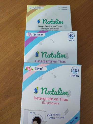 Customer photo review of Eco-Tiras de Detergente 40 lavados Natulim
