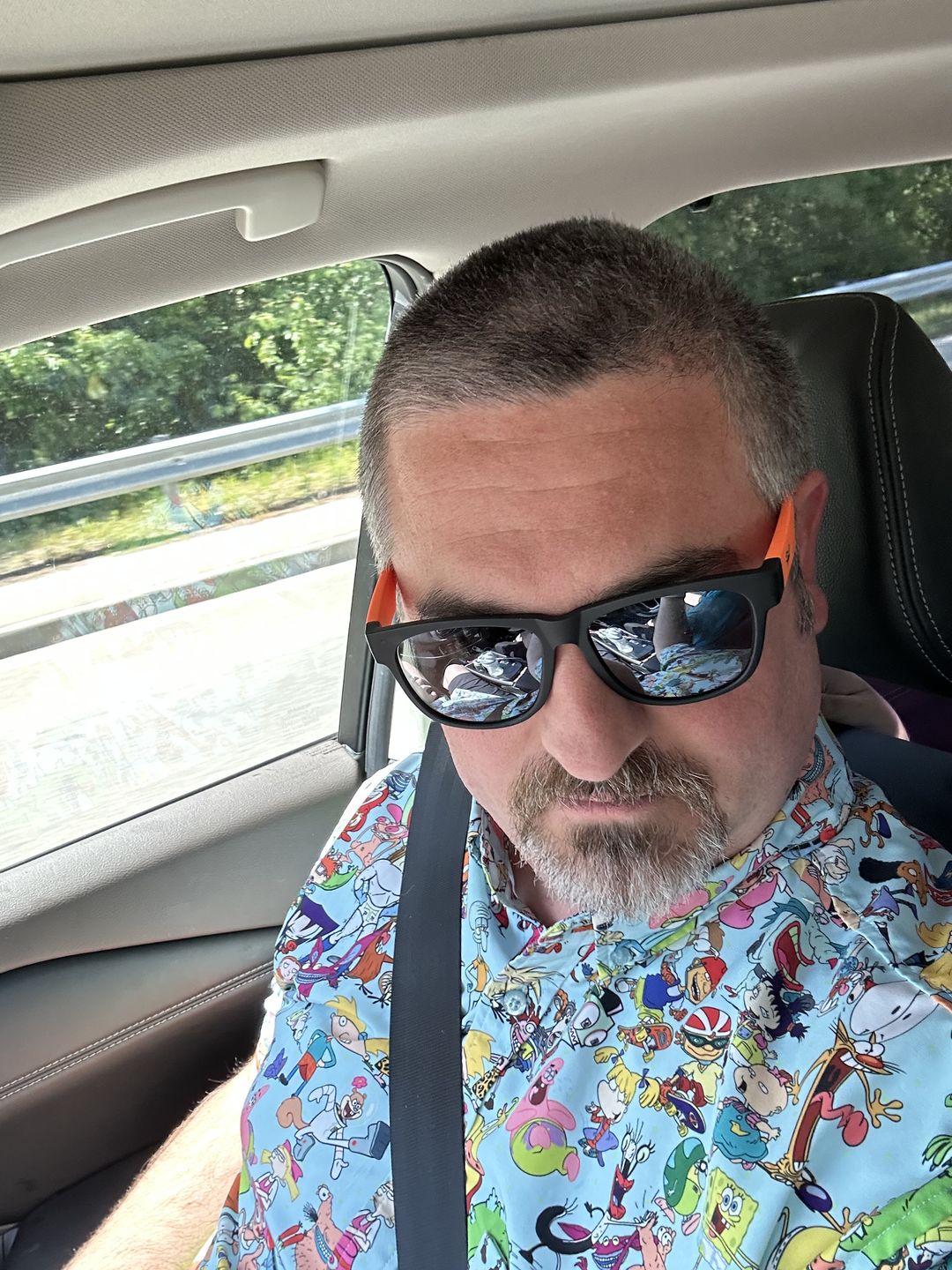 Customer photo review of Orange Crush Cabana Shades