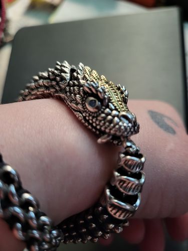 Customer photo review of JÖRMUNGANDR - THE WORLD SERPENT - STAINLESS STEEL BRACELET
