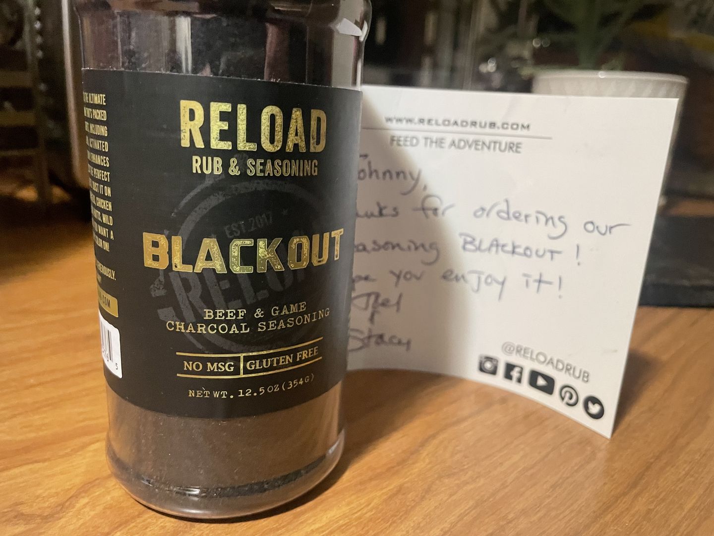 Customer photo review of Blackout Beef & Game Charcoal Seasoning