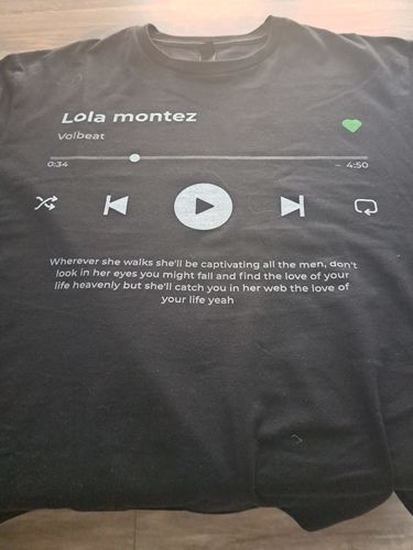 Customer photo review of Your Favorite Song T-Shirt Music Player