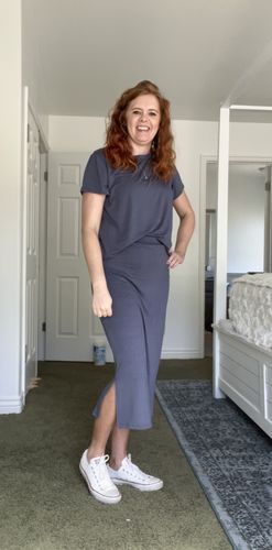 Customer photo review of Brigitte Brianna Motion Tee & Runaround Skirt Set
