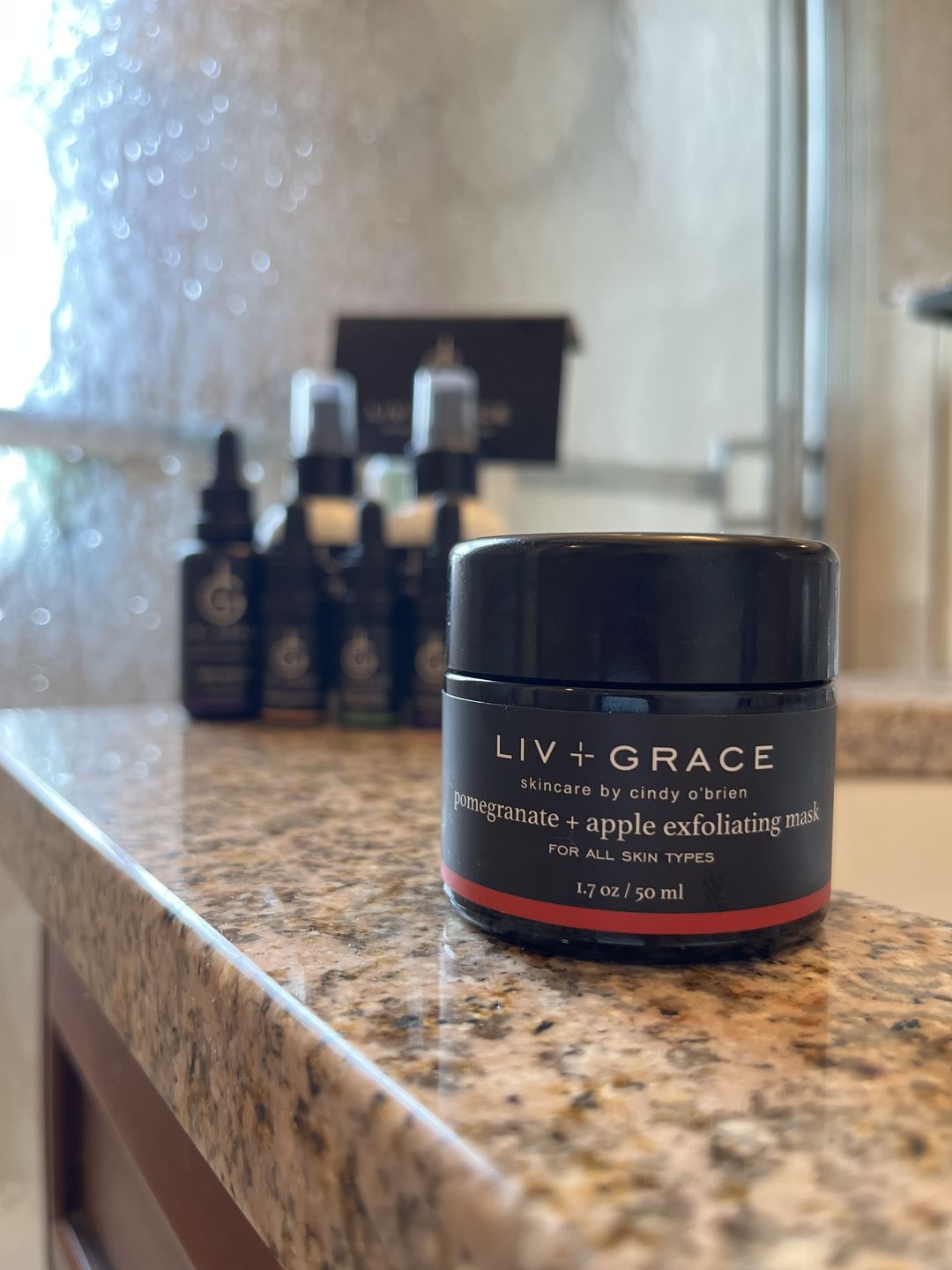 Customer photo review of Pomegranate + Apple Exfoliating Gel Mask
