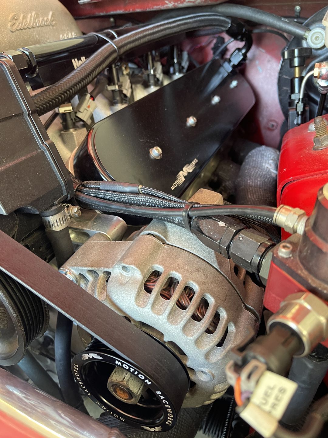 Customer photo review of LS 3" OD Billet Overdrive Alternator Pulley 6 Rib 10-10042