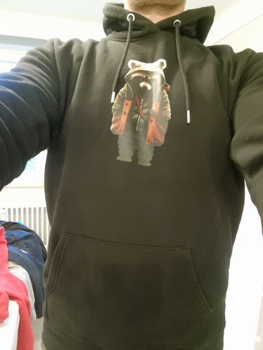 Customer photo review of Willi Waschbär  - Bio Unisex Hoodie (PREMIUM)