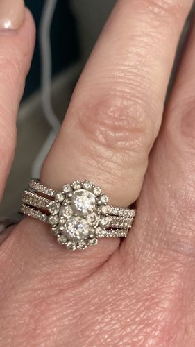 Customer photo review of Wishbone CZ Eternity Ring in Sterling Silver