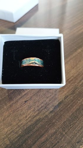 Customer photo review of Van Gogh Starry Night Tablo Tasarım İnce Yüzük