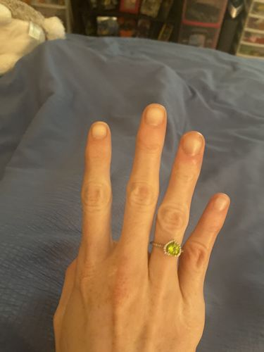 Customer photo review of 【#M17】925 Sterling Silver Peridot Ring