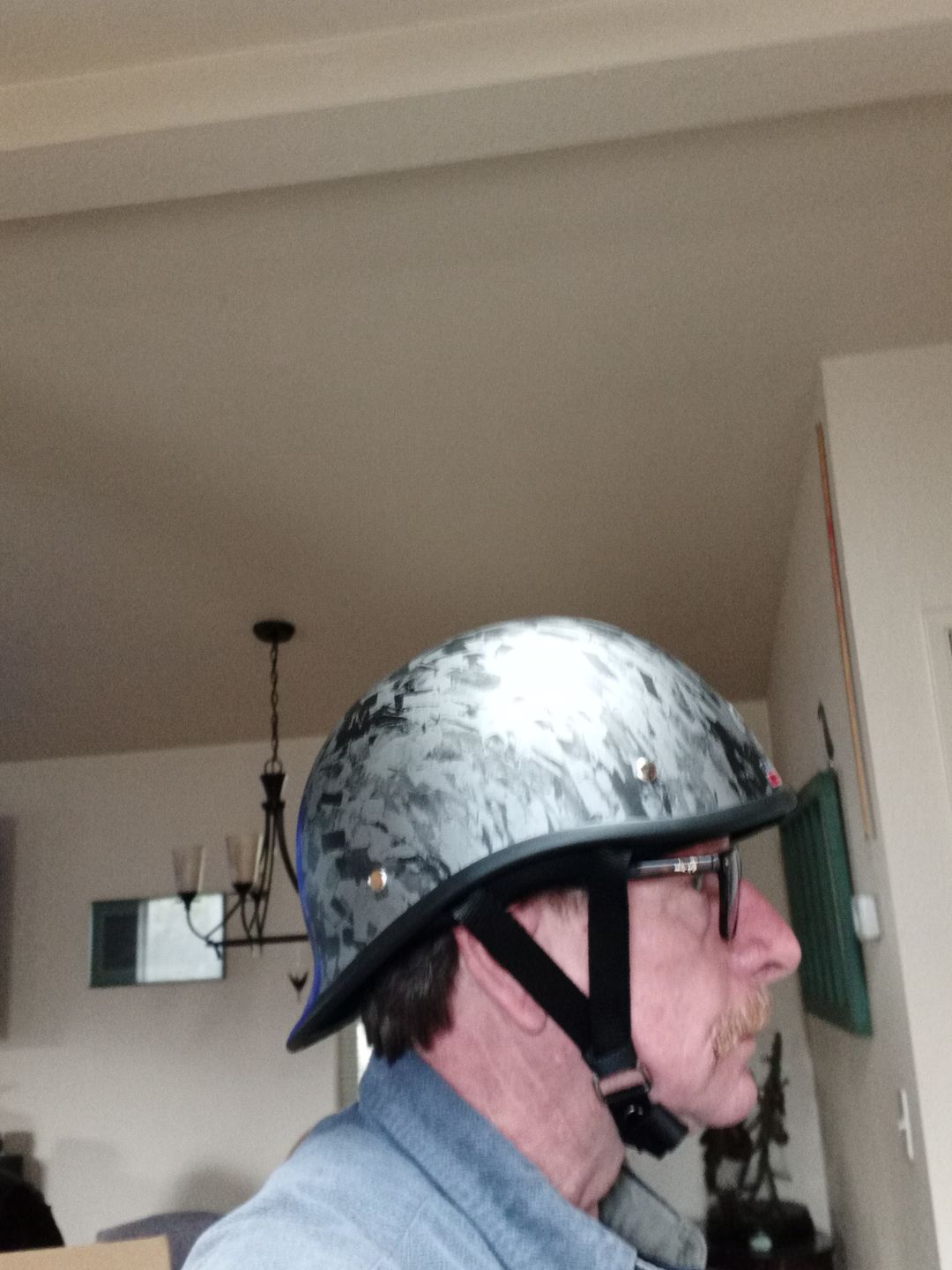 Customer photo review of Low Profile Reversible DOT Polo Helmet / Carbon Fiber
