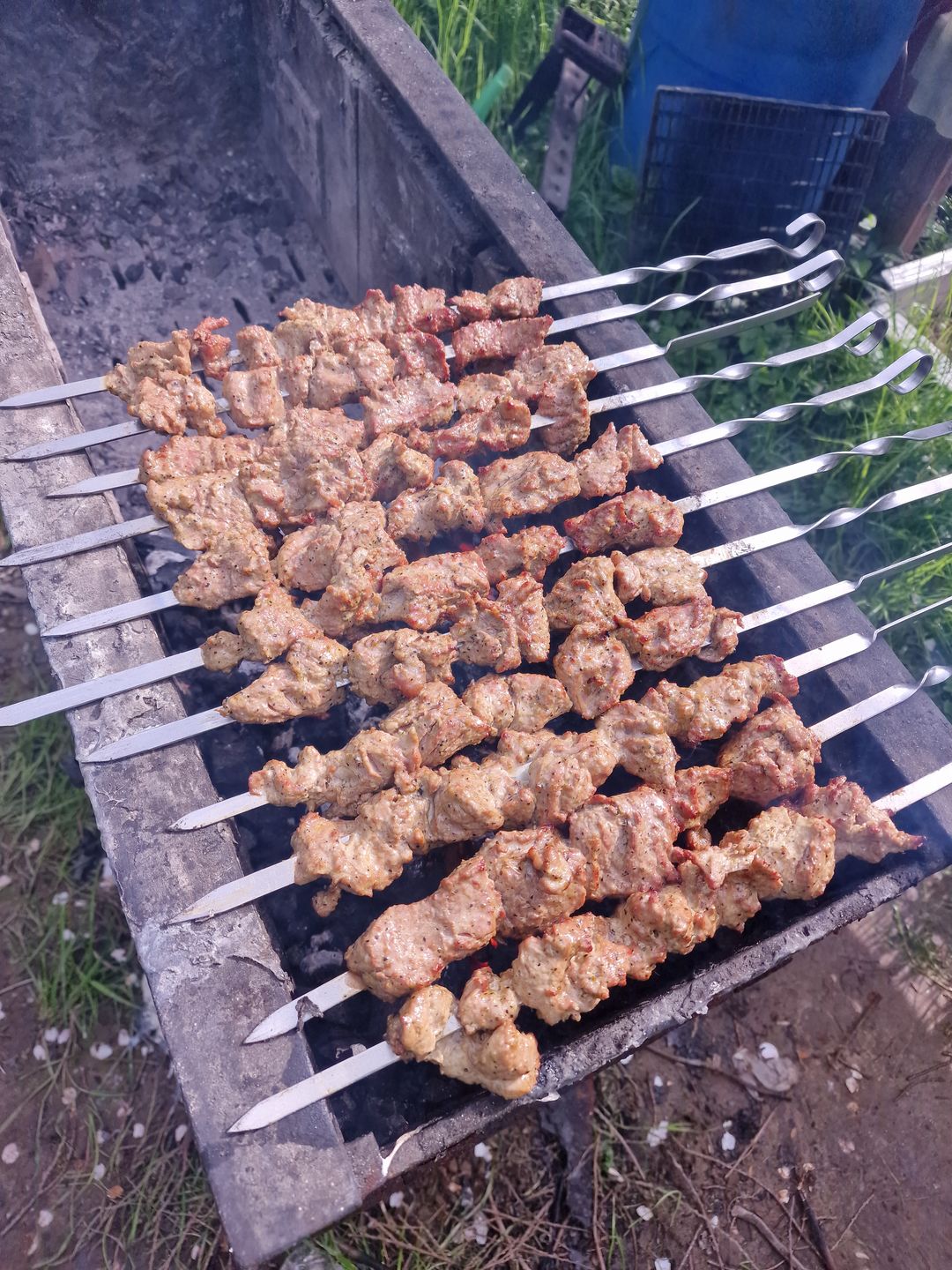 Customer photo review of Lamm-Schaschlik Knoblauch-Pfeffer – würzig mariniert aus der Keule | mySchaschlik
