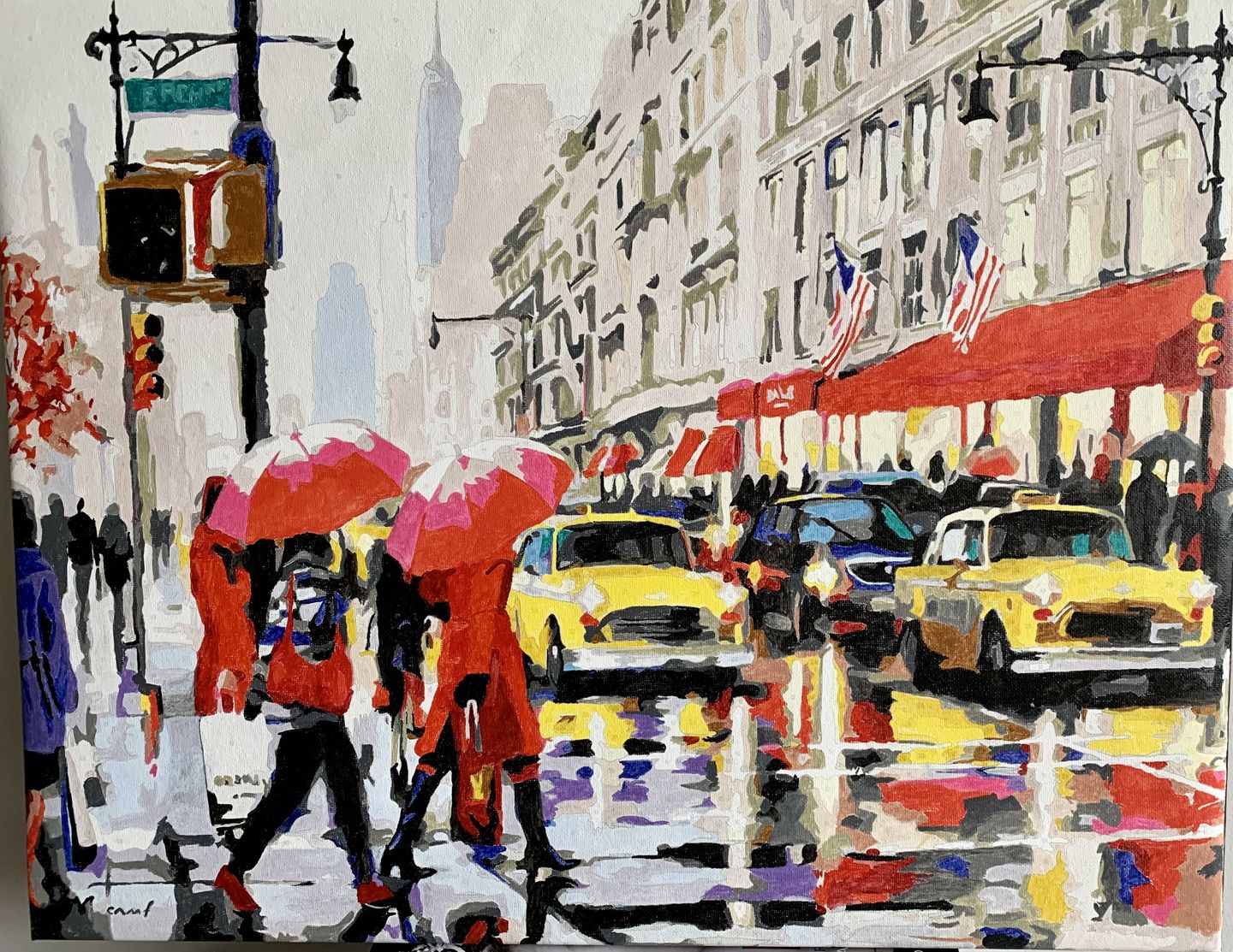 Customer photo review of New York Shoppers - Paint by Numbers
