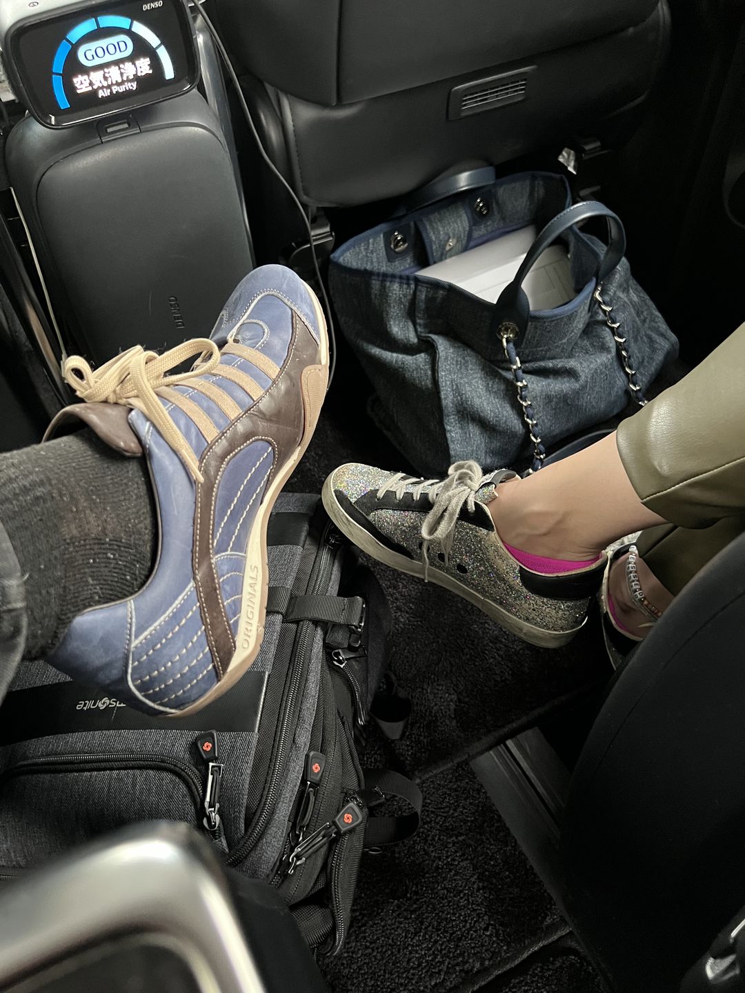 Customer photo review of Men's GrandPrix Sneaker in Laguna Seca (Ocean Blue and Sand)
