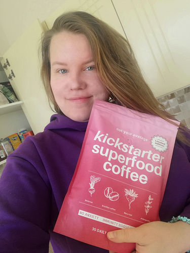 Customer photo review of Kickstarter Superfood Coffee Beetroot + Ashwagandha