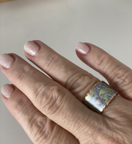 Customer photo review of Van Gogh Irises Tablosu Yüzük