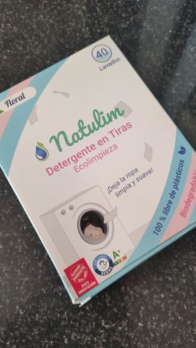 Customer photo review of Eco-Tiras de Detergente 40 lavados Natulim